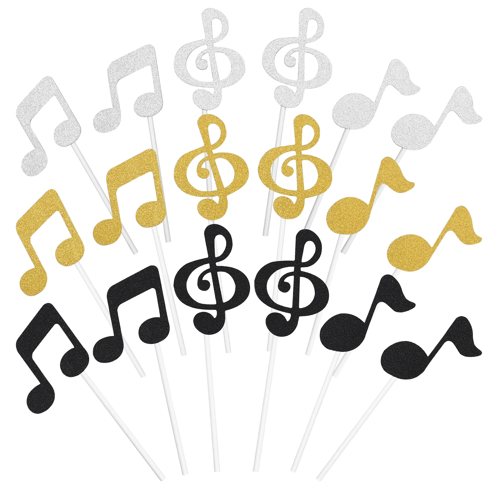 

Party Accessories Music Notes Musical Themed Glitter Powder Cupcake Decorations Cupcake Toppers Cake Decorations for Wedding