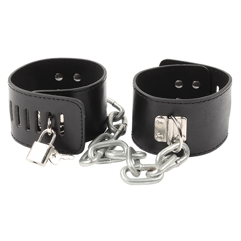 Hard Metal Chain Handcuffs Slave BDSM Wrist & Ankle Bondage Cuff Restraints Locking Shackles Erotic Products Sex Toys For Couple sex handcuffs sex toys