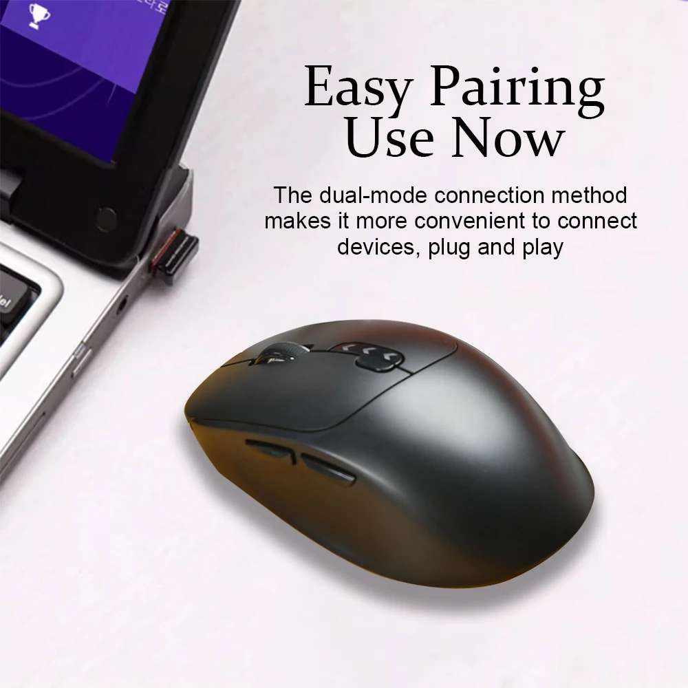 Ergonomic Wireless Optical Mouse with Rechargeable Battery