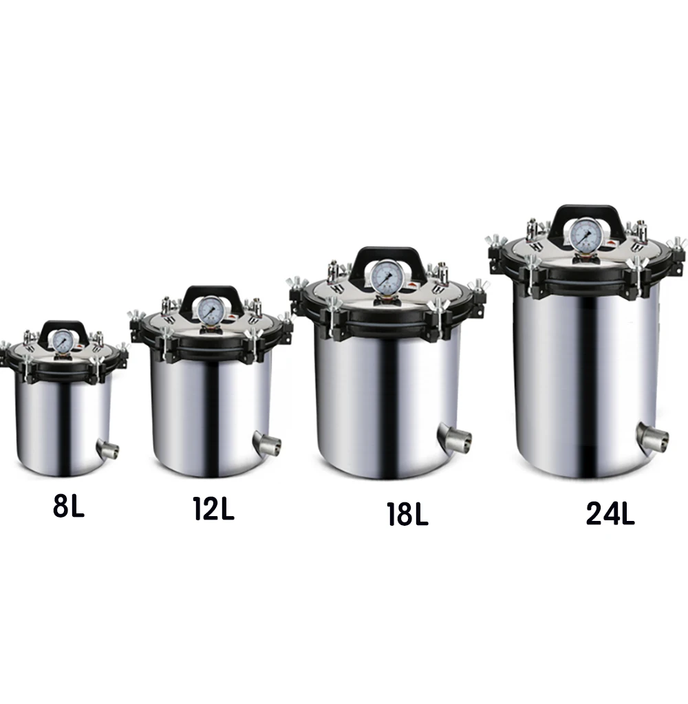 Autoclave, Portable, Stainless Steel, Pressure Cooker Type