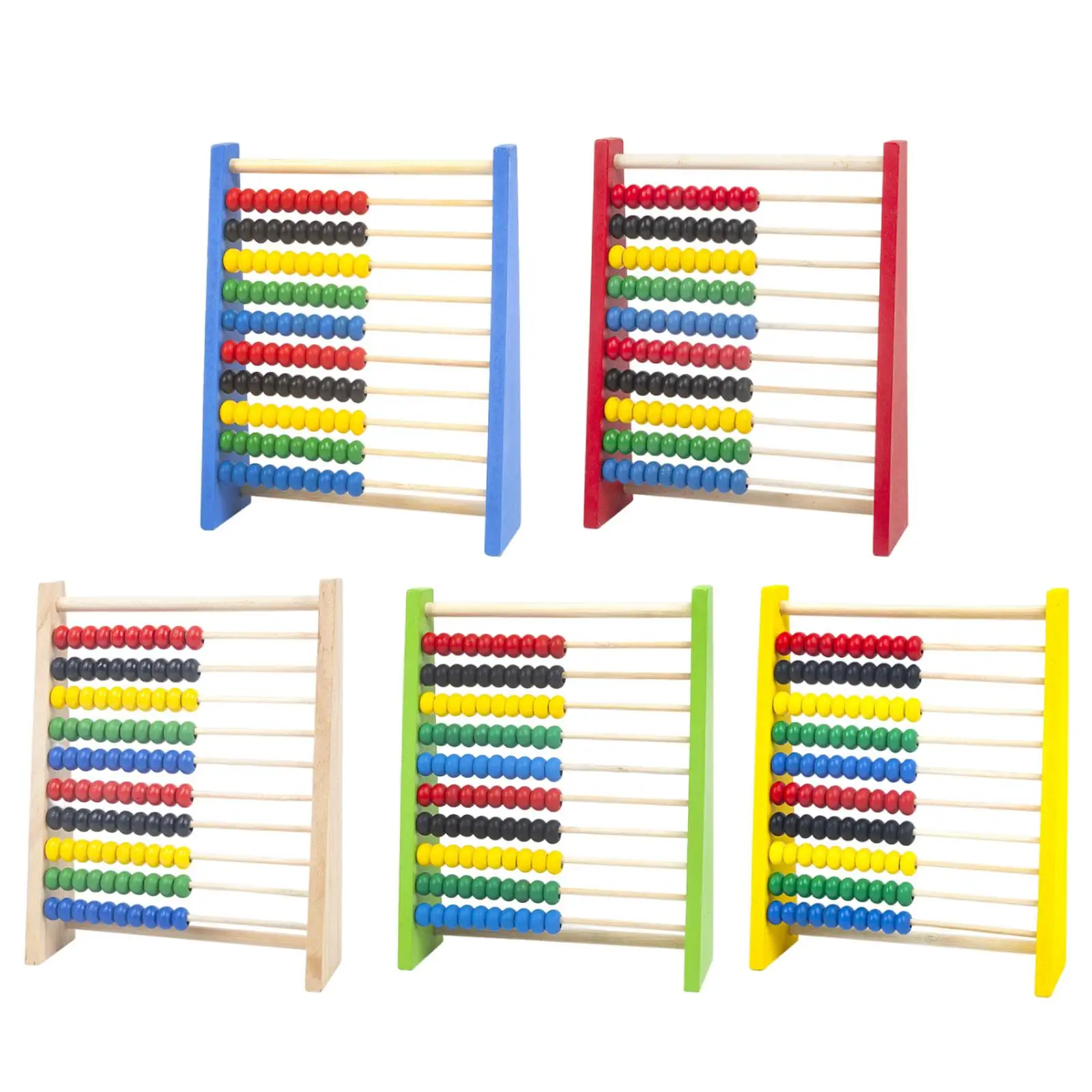 

Colorful Learning Math 10 Rows Abacus Abacus Educational Toy Classic Wooden Educational Counting Toy for Toddlers Preschool Boys