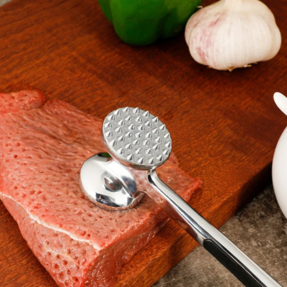 Description Picture 5 of itemProfession Meat Hammer Portable Loose Tool Meat Tenderizer Needle Dual-Sided Meat Mallet with Rubber Comfort Grip Handle