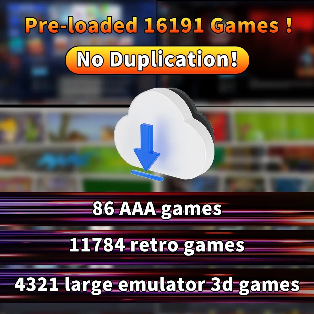 Portable Retro Gaming SSD 80+Emulators 16191 Games Launchbox＆Retrobat＆Playnite for PC for PS5/PS4/PS3/PS2/XBOX One/SWITCH/WII/DC gaming hard drive