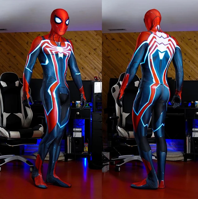 Fantasia Homem-Aranha Traje Spider Armor Mk 4 Cosplay (Adulto