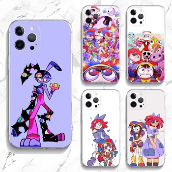 Amazing D-Digital C-Circus Phone Case For iPhone 15,14,13,12,11 Plus,Pro,Max,XR,XS,X,7,8 Plus,SE,Mini Transparent Silicone Soft 1
