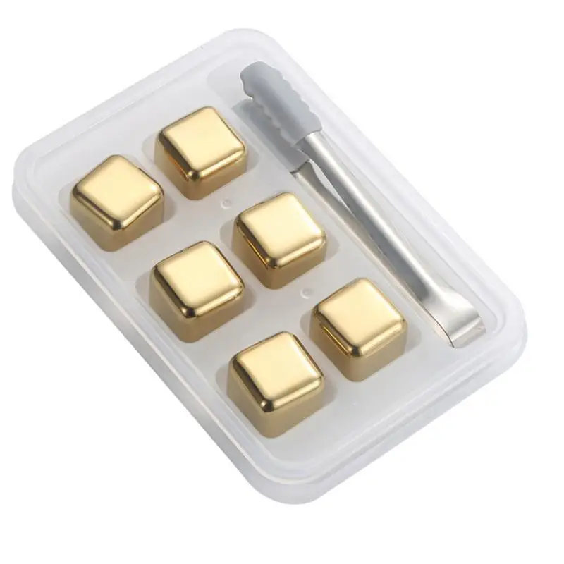 Reusable Whiskey Stones Stainless Steel Ice Cubes Quick-Freeze Wine Cooler Food Grade Metal Pellets Beer Cooler Bar Accessories