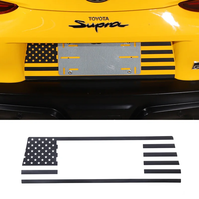 

Автомобильные аксессуары, наклейка на задний номерной знак, 2 стиля, декоративные наклейки, виниловые для Toyota Supra A90 A91 MK5 2019-2022