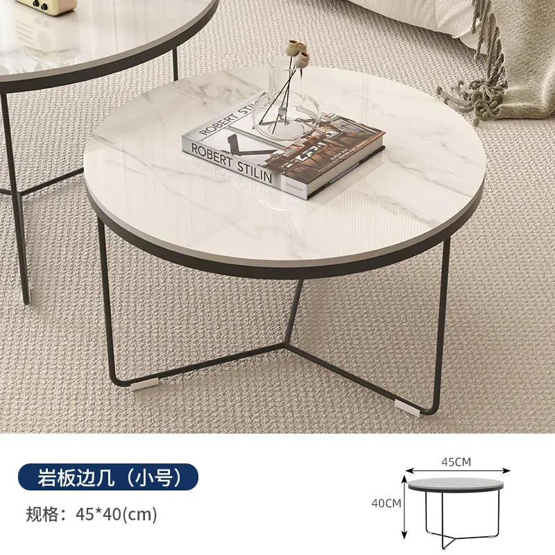 שולחנות קפה ניידים עגולים סלון פטיו סלון ספא פשוט מודרני מרפסת שולחנות קפה