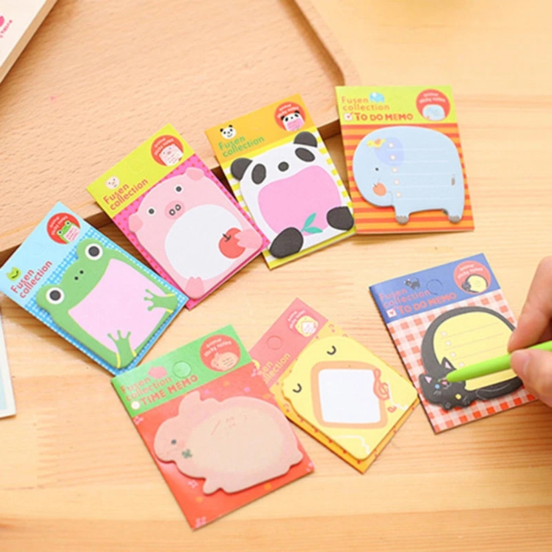

Portable Sticky Notes Cute Zoo Animal Note Pads Posted it Ink-proof for To Do Lists Checklists Reminders 20 Sheets/Pad
