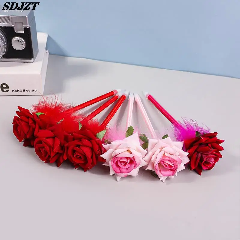 

Creative Rose Ballpoint Pen 0.5/0.7mm Signing Pens Writing Tools Student Stationery School Supplies