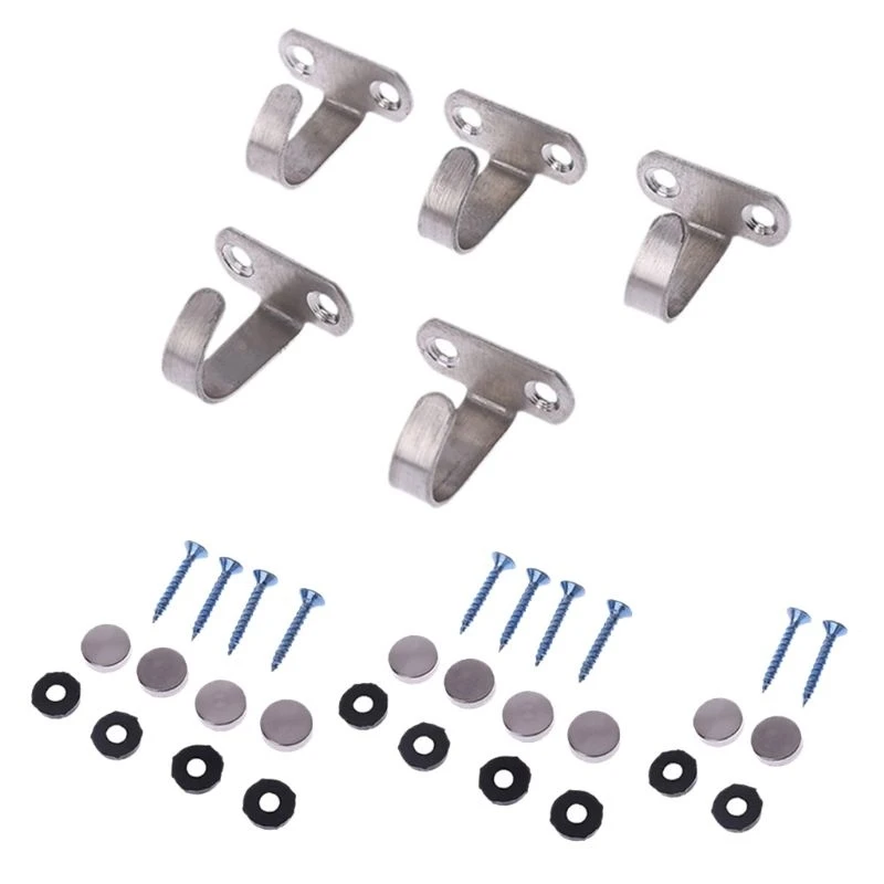 

5 крючков из нержавеющей стали J-образной формы для верхней вешалки для потолочного шкафа, тканевого халата