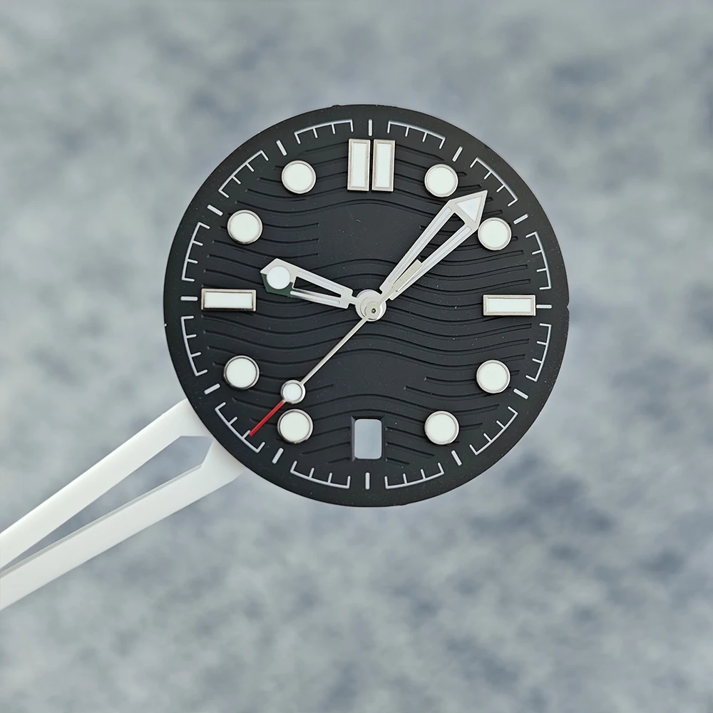 31.7mm Dial Hands Watch Dial NH 35 replacement accessory 6 o'clock calendar for 34/35 movement