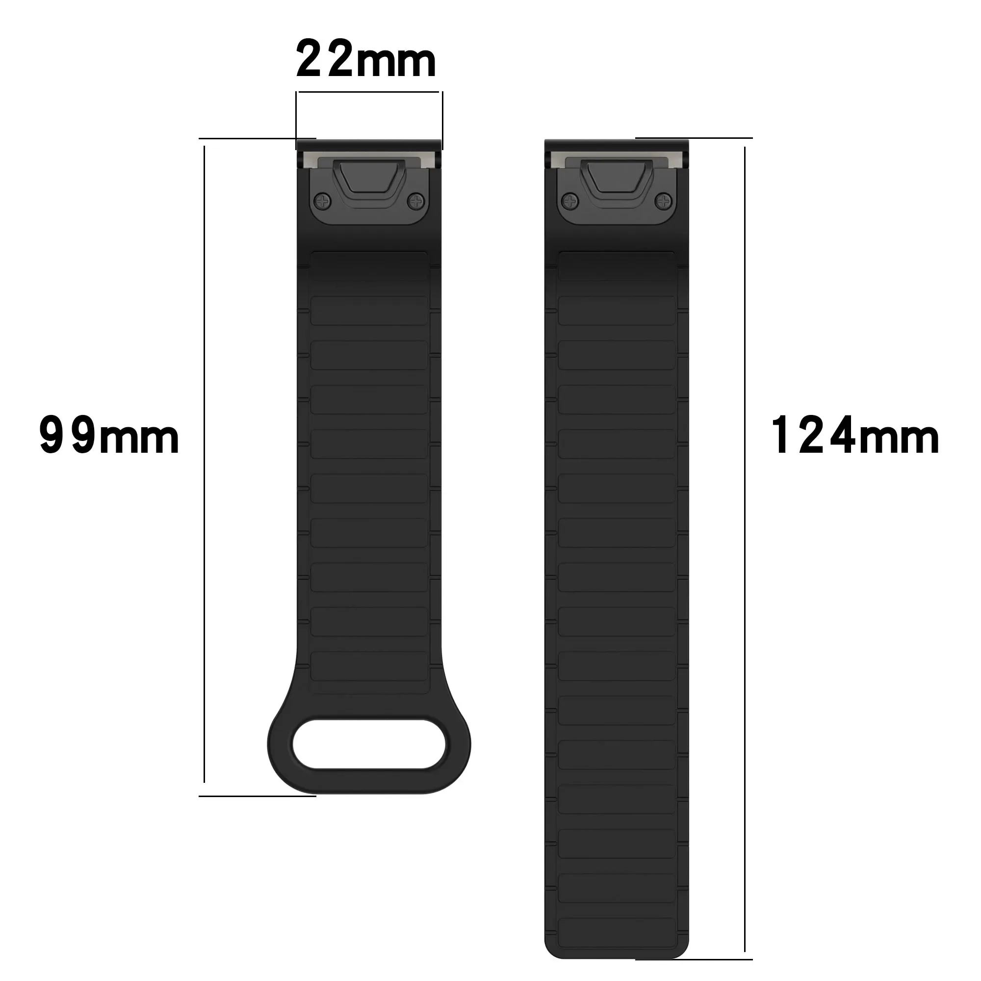 QuickFit Silicone Magnetic Bracelet - Versatile Strap in Various Sizes