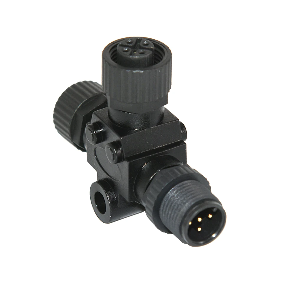 NMEA 2000 T Connector 3 Port T-shaped Three-way Plastic Nut Waterproof NMEA 2000 Starter Kit T-Connector Converter 1/2/4 PCS — view 5