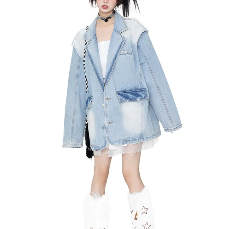 Retro Washed Do the Old Cowboy Loose All-Matching Cardigan
