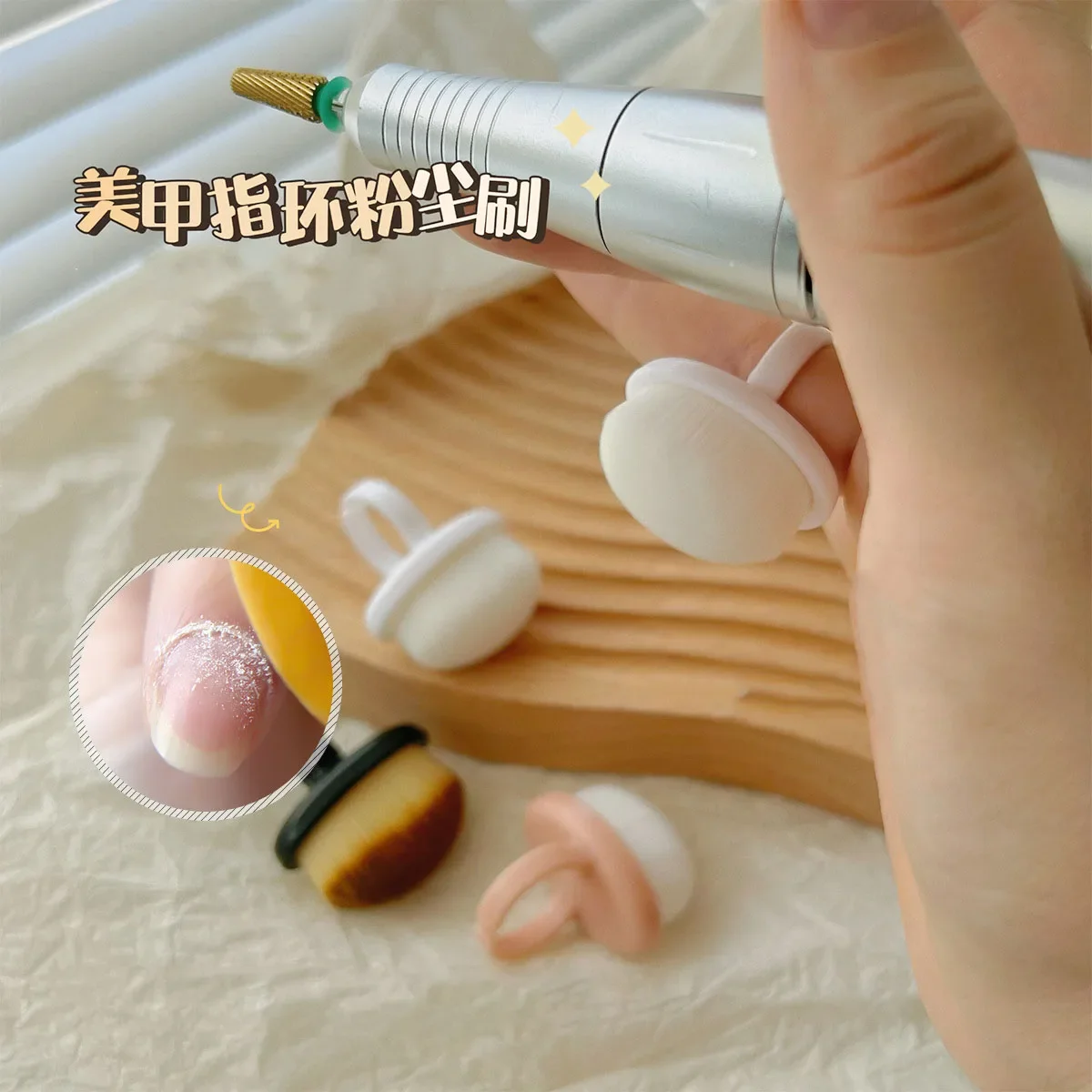 Description Picture 2 of itemNail Art Brush Remove Nail Dust Ring-shaped Brush Powder Cleaning Tool Beauty Makeup Brushes Manicure