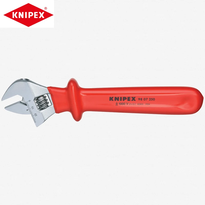 

KNIPEX 98 07 250 Adjustable Wrench 1000V VDE Insulated Spanner