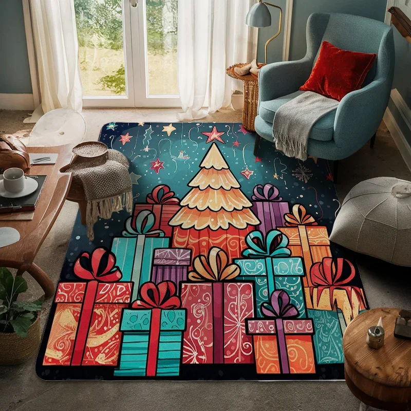 House entrance carpet Home door mat Modern Room Bath Foot bathroom non-slip Kitchen water absorption rugs Merry Christmas happy