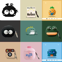 Case For Airpods 1/2/Pro Cute Cartoon 3D Sad frog Dinosaur Silicone Soft Earphone Charging Box Cover For Apple Airpods 2
