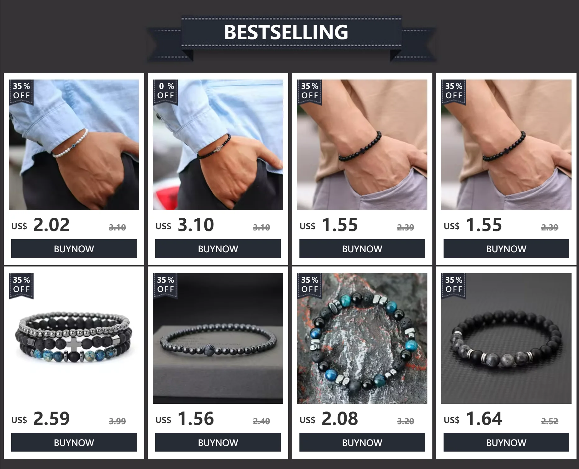 Stilvolles Perlenarmband für Männer, 8 mm, natürliche Tigeraugen, Lava, roter Howlith-Stein, unregelmäßiges Hämatit-Heilungsarmband, Pulsera – Detail 1