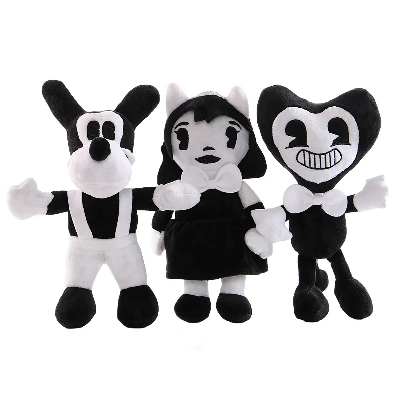 26-30cm Bendy And The Ink Machine Plush Stuffed Toys Thriller Cartoon Figure Soft Pendant Dolls Kids Birthday Gifts Kawaii Decor