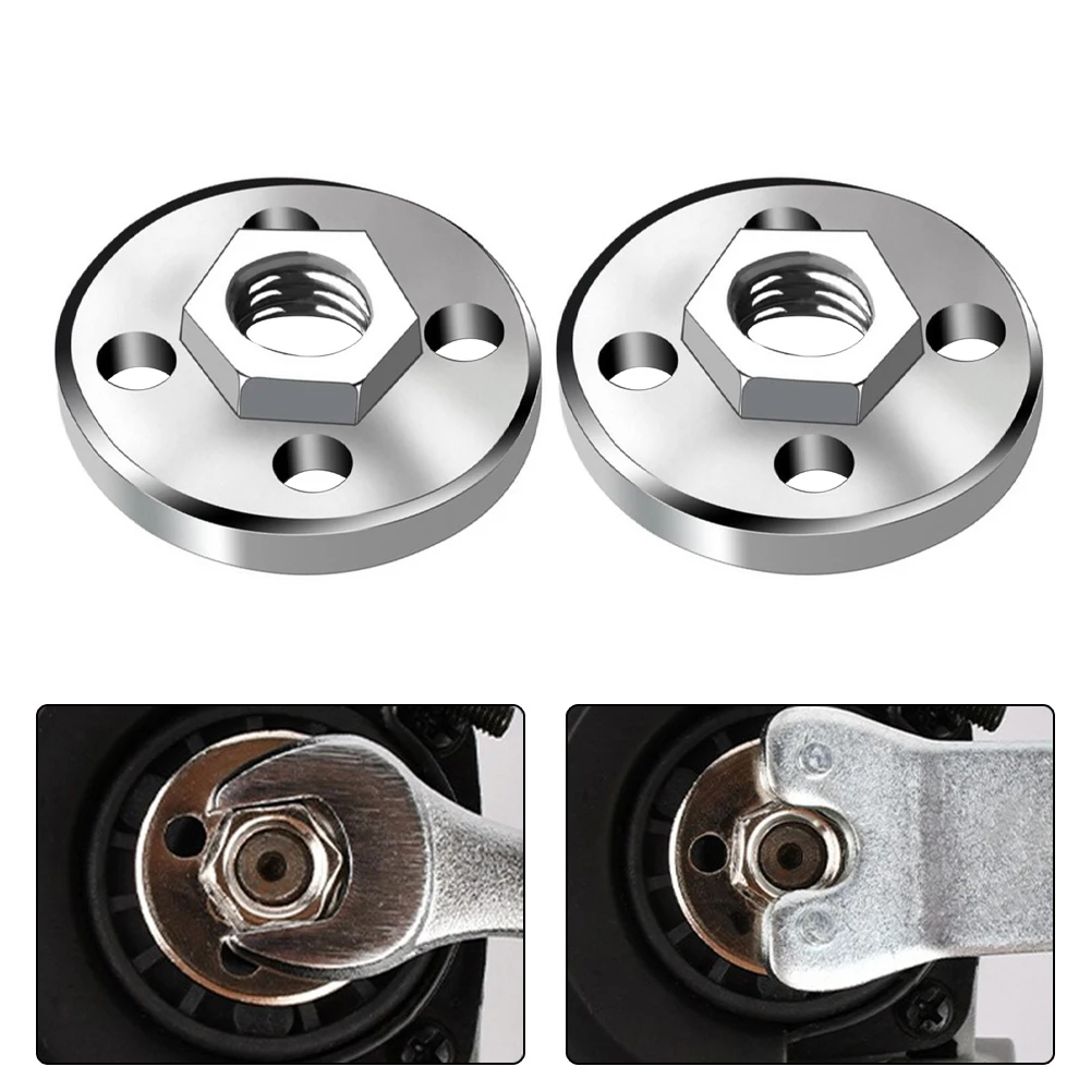 2pcs Angle Grinder Pressure Plate Pressure Plate Cover Hexagon Nut Fitting Tool For Type 100 Angle Grinder Power Tools Accessory a pack 2pcs t type dc power supply socket connector for vhf uhf kenwood icom yaesu ft1900 ft7800 ft7900 ft8800 ft8900 radio