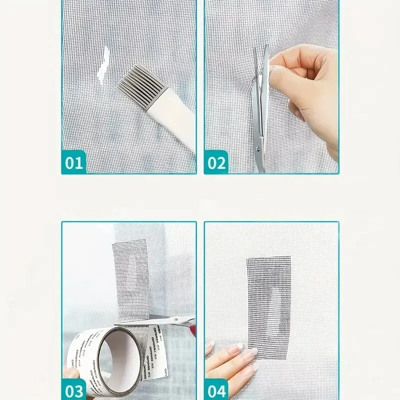 Double Sided Tape Window Screen Door Hole Repair Anti-mosquito Self-Adhesive Mesh