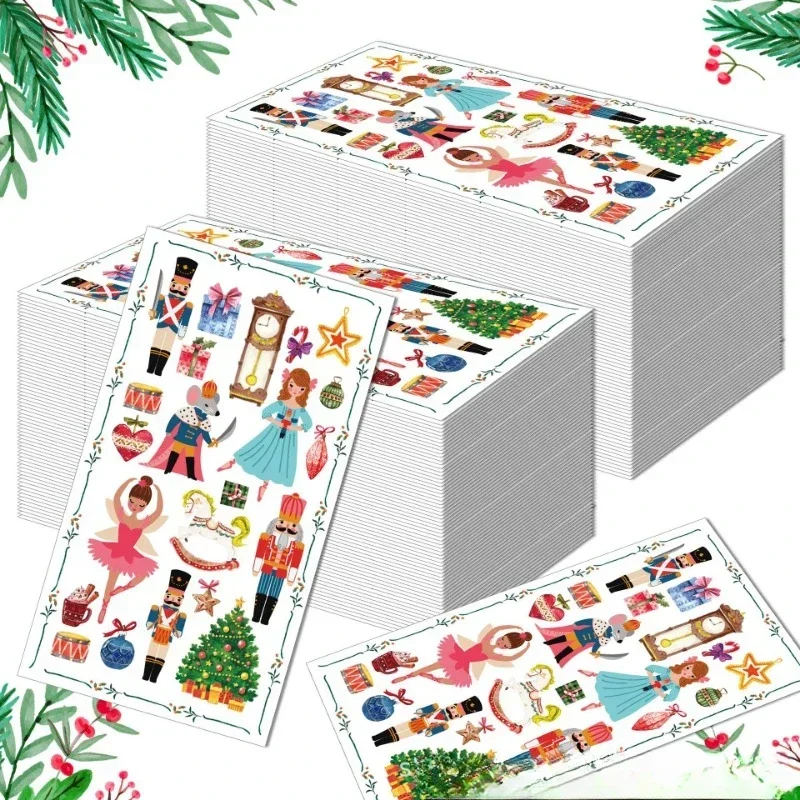 20pcs 33*40cm 2-Ply Nutcracker Soldier Long Paper Napkin Large Size Party Table Paper Christmas Tree Princess Placemat