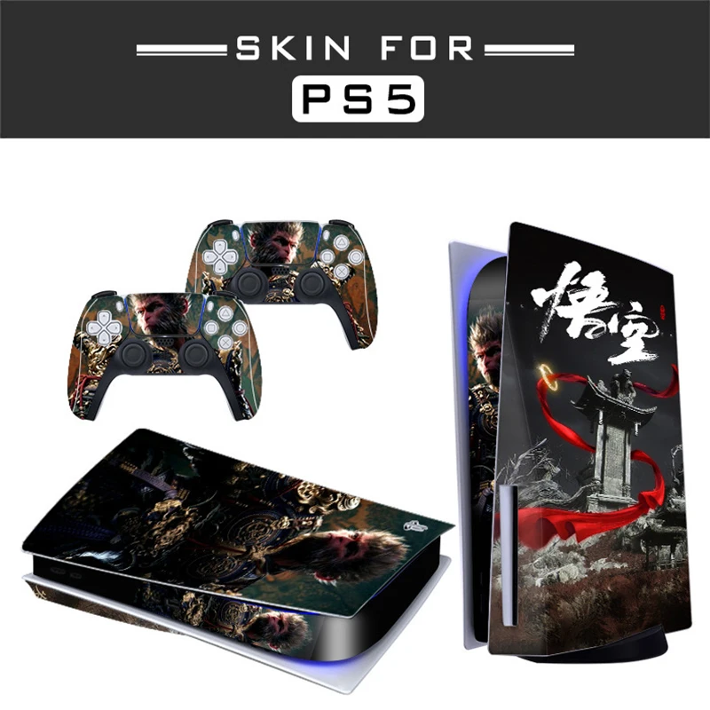 Pour PS5 Édition Numérique Peau Autocollant Couverture pour PlayStation 5 Consol