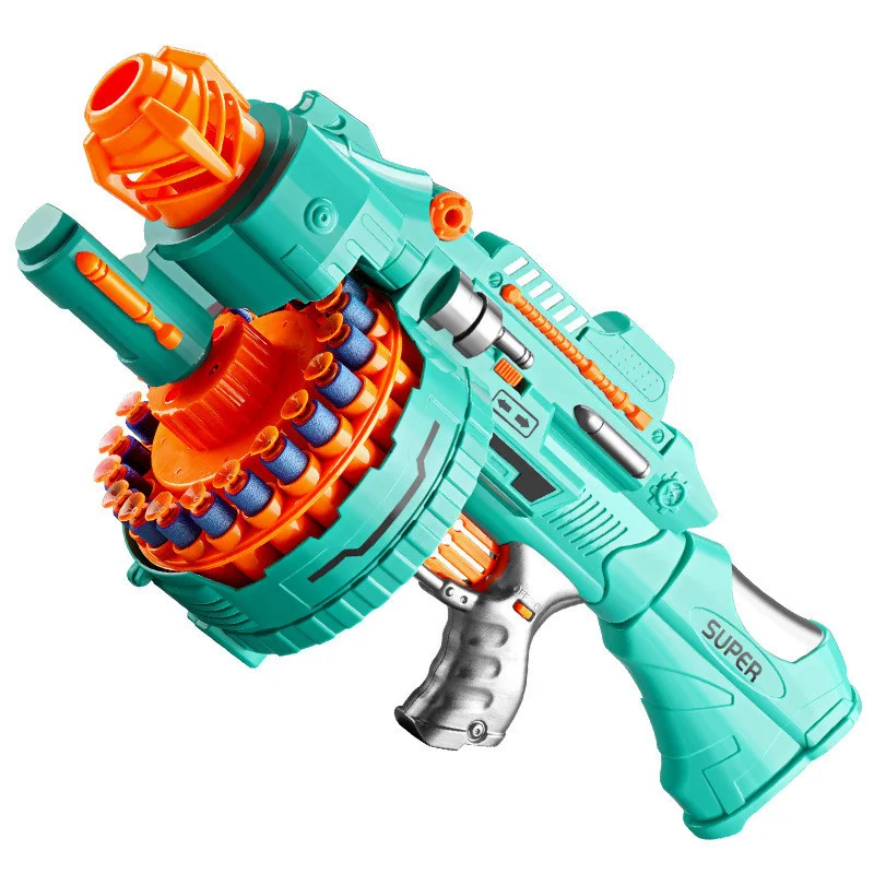 Nerfs Gun Toy Children's Electric Continuous Shooting Gatling Suction Cup  Soft Bullet BB Gun Juguetes For Kids Gift