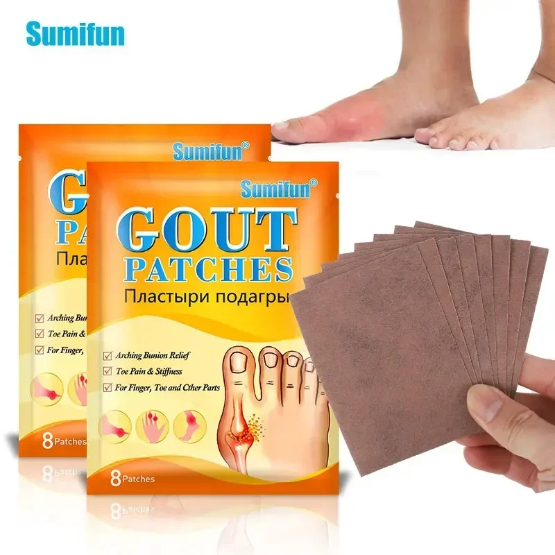 8Pcs gout treatment patch for finger and toe pain relief medical use