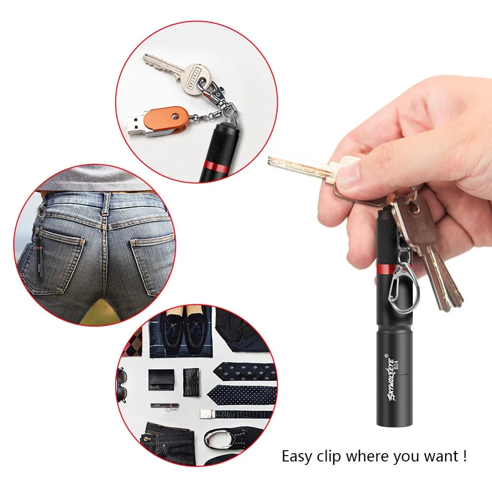 Torch Light Mini Flashlight Household Night Fishing Super Bright XPE Key Ring Torches Mini 3 Mode Aluminum Alloy
