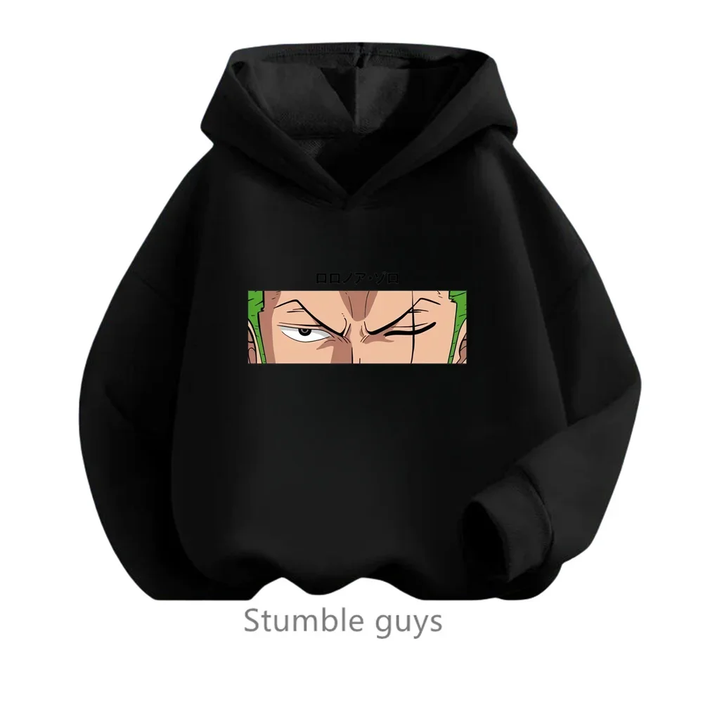 thumbnail image 1 of Ropa de primavera y otoño para niños, sudadera de una pieza para niños, ropa para niñas, sudadera de dibujos animados de Anime Luffy Zoro, traje para adolescentes, camisetas con capucha de Sonic, 1 of 5
