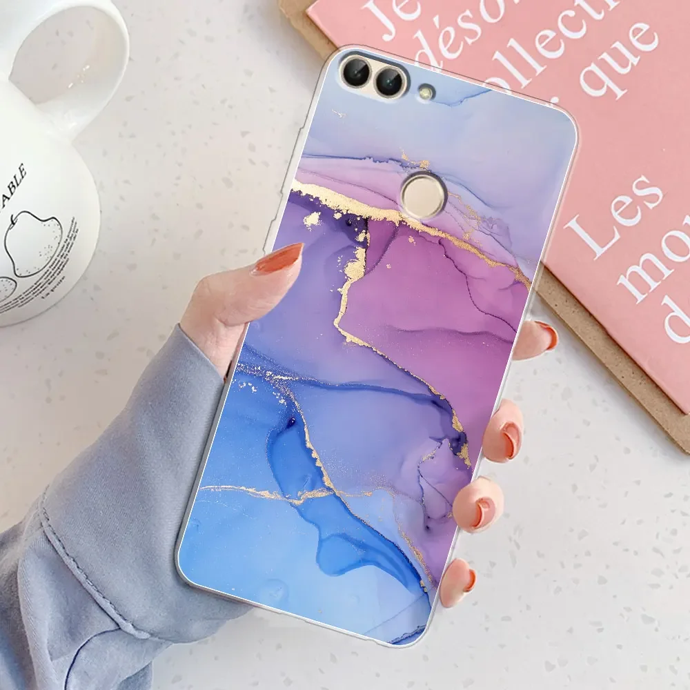 Chic Girl Marble Silicone Clear Phone Case with Bumper Coque