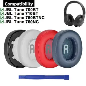 Funda protectora de silicona para auriculares JBL Tune Buds / Beam  Bluetooth (rojo)