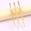 1/3Pcs Double Sided Bamboo Nail Brush Gel Brush For Manicure UV Gel Extension Pen For Nail Polish Painting Drawing Brush Tools 2