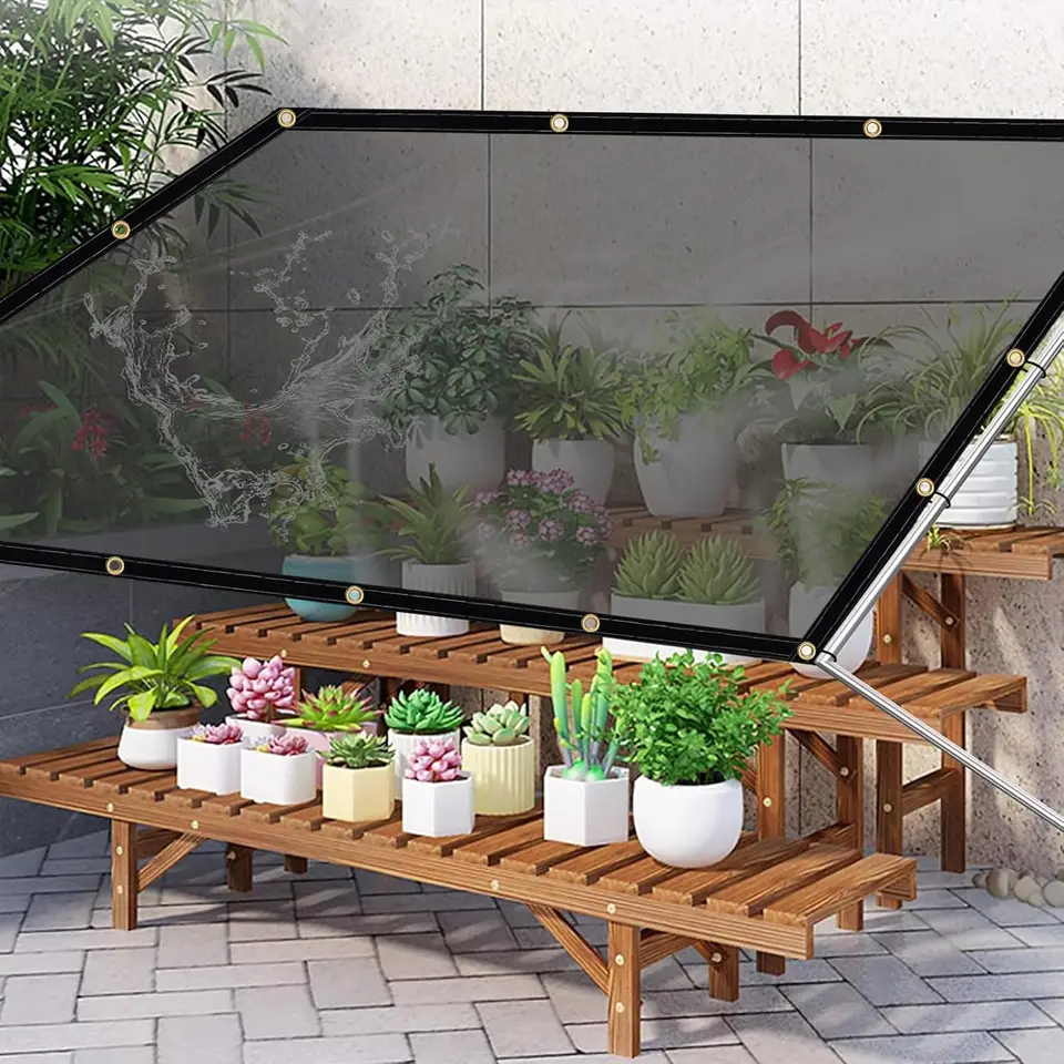 Tarpaulin Transparent Tarpaulin Waterproof Garden Tarpaulin Waterproof With Eyelets