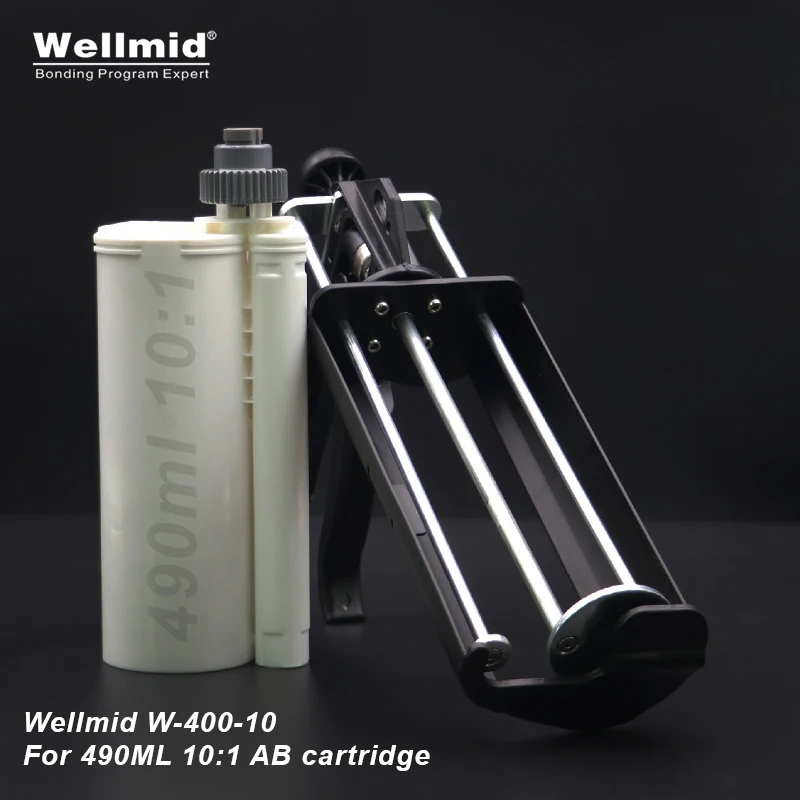 490Ml 10:1 Adesivi Epossidici Pistola Di Erogazione Kit 2K Dispenser Di Miscelazione Portatile A Doppio Tubo Loctite Araldite 3M Cartuccia Ab Pistola 