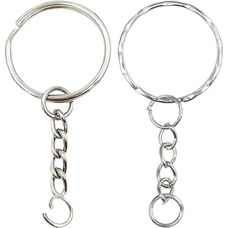 Porte-clés en métal en acier inoxydable, porte-clés antirouille, porte-clés pendentif, porte-clés, 30mm, 25mm, 20mm