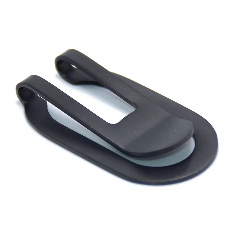 Black Stainless Steel Wire Drawing Paper Money Clip U-Shaped Hollow Out Money Clip Simple Small Portable Bill