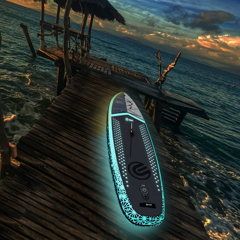 ESUP Inflatable Paddle Board With LED Lights For Outdoor Stand Up Board Water Play Flashing Flashboard For Fun!