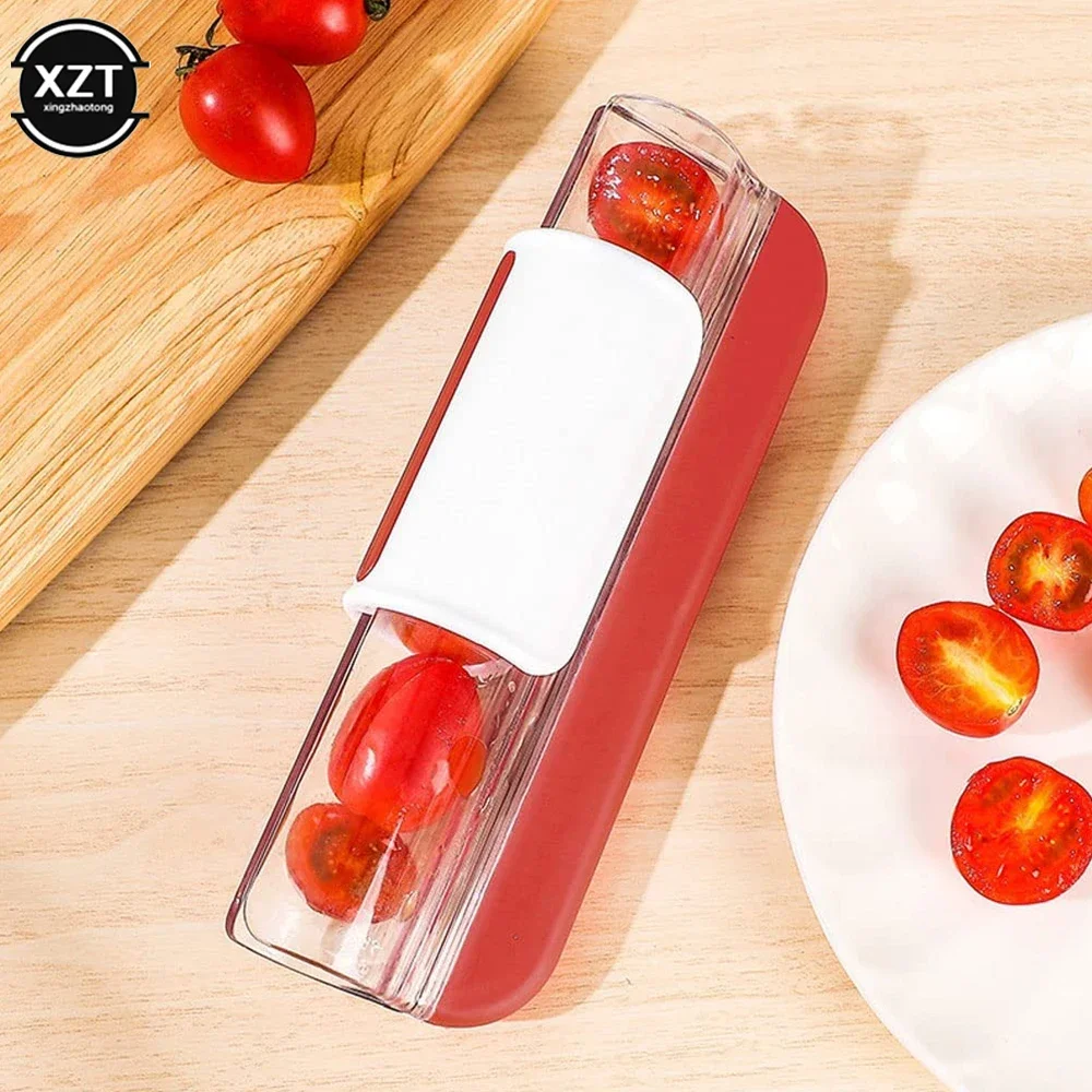 Multifunctional Cherry Tomato Chip Slicer Grape Cutter Vegetable Fruit Zip Slicer Knife Chopper Kitchen Tools Kitchen Gadgets