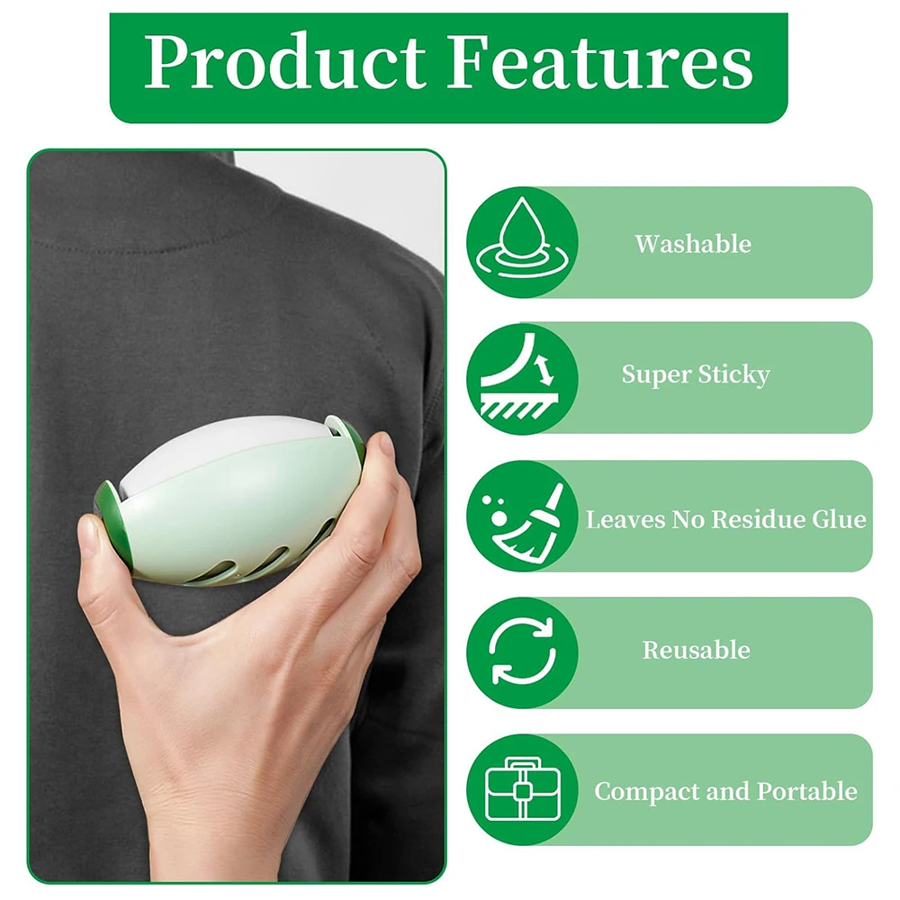 1 Household Portable Sticky, Washable, Reusable Mini Roller Brush Ball Suitable For Pet, Hair, Clothing And Other Cleaning