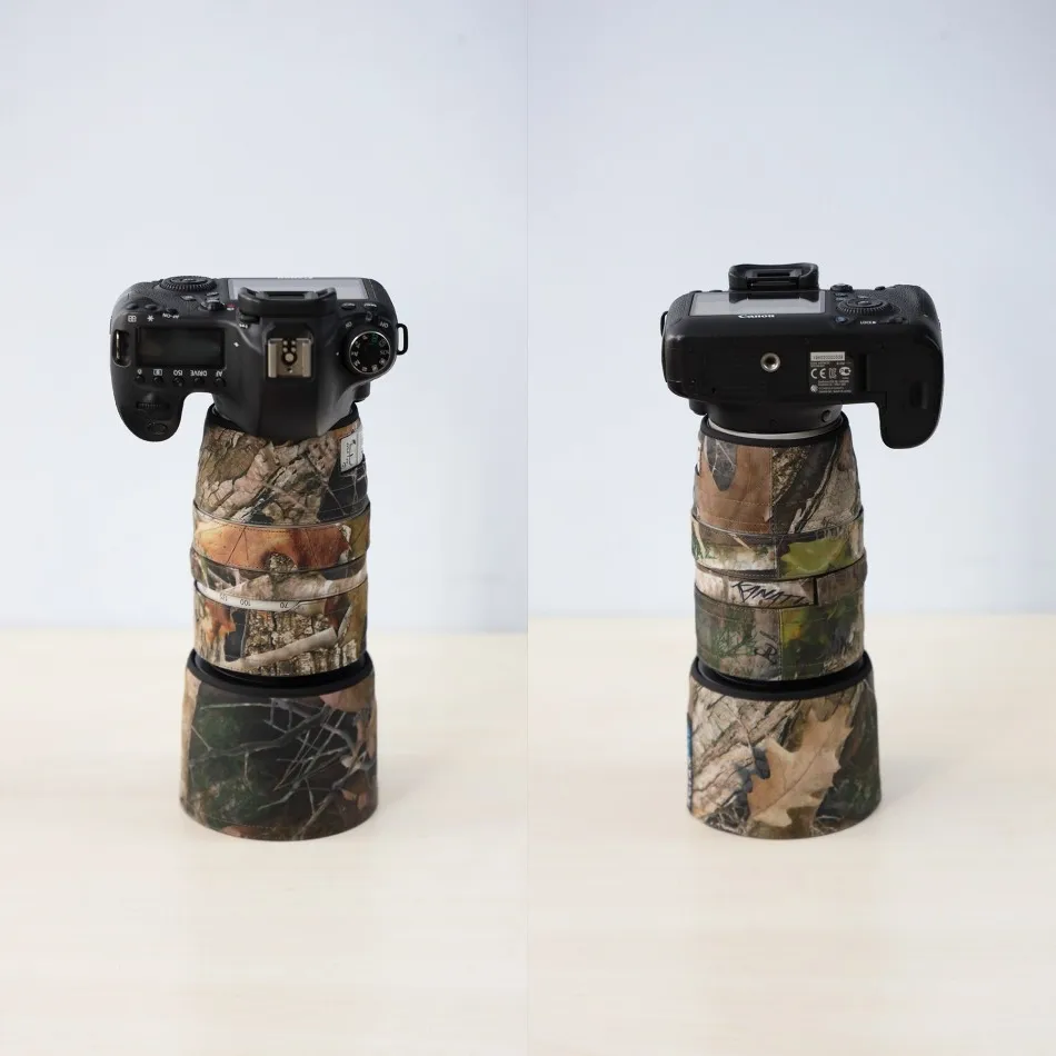 ROLANPRO 방수 렌즈 위장 코트 레인 커버 캐논 EF 70-300mm f4-5.6L IS USM 렌즈 슬리브 건스 케이스