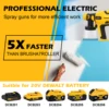 1500W Electric Cordless Spray Gun HVLP Paint Sprayer For Dewalt 20V MAX Battery Furniture Coating Airbrush 4
