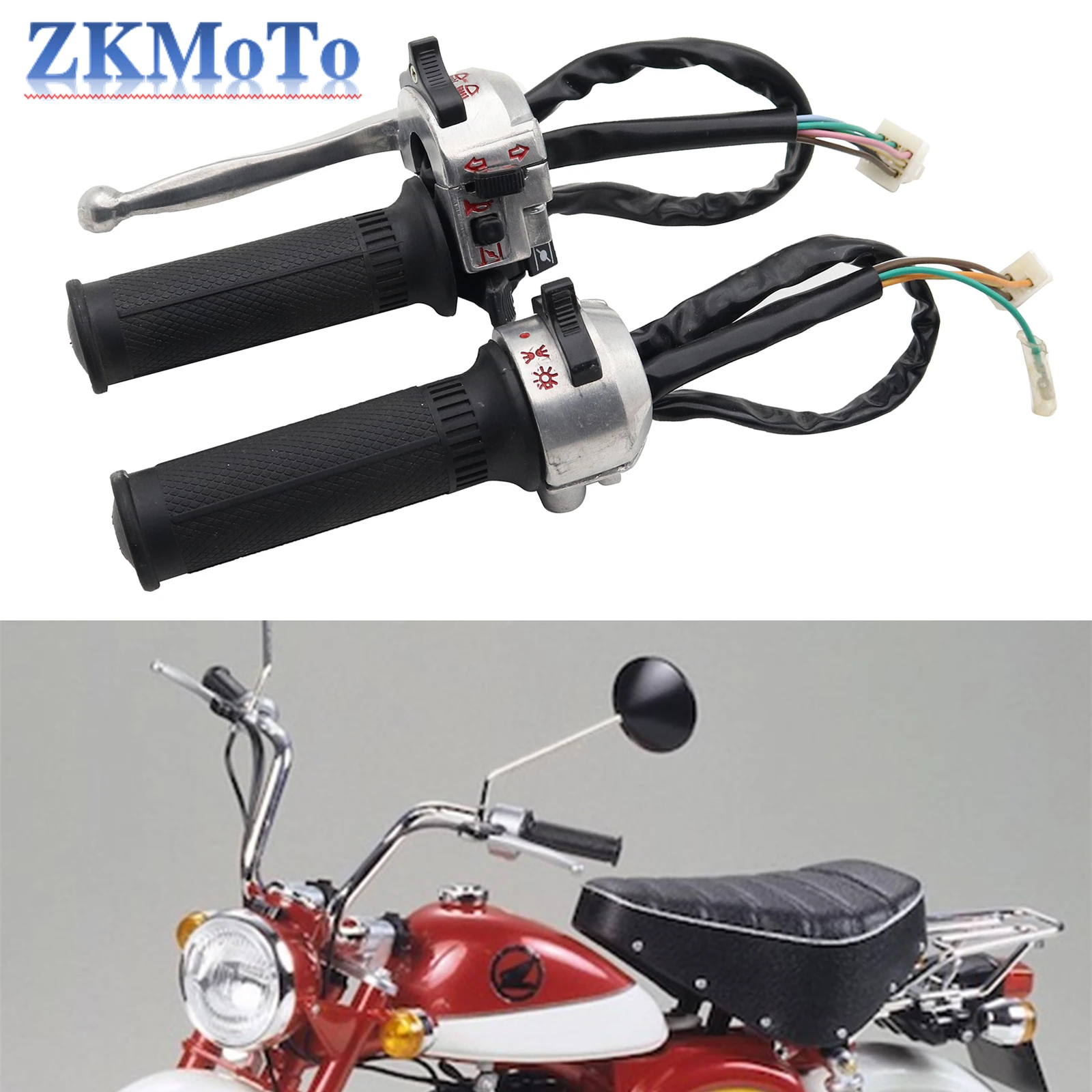 

Motorcycle Right and Left Handlebar Switch and 22mm Handle Grips For Honda Z50 Z50A Z50J Z50R Mini Trail Monkey Bike Parts