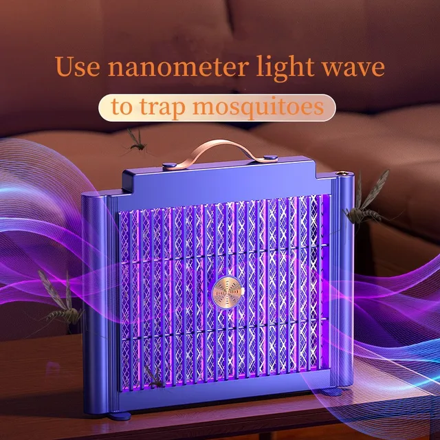 Uv Elektromos Ütés Szúnyoggyilkos Lámpa Falra Szerelt Beltéri Kültéri Usb Újratölthető Zajtalan Rovargyilkos - Image 3
