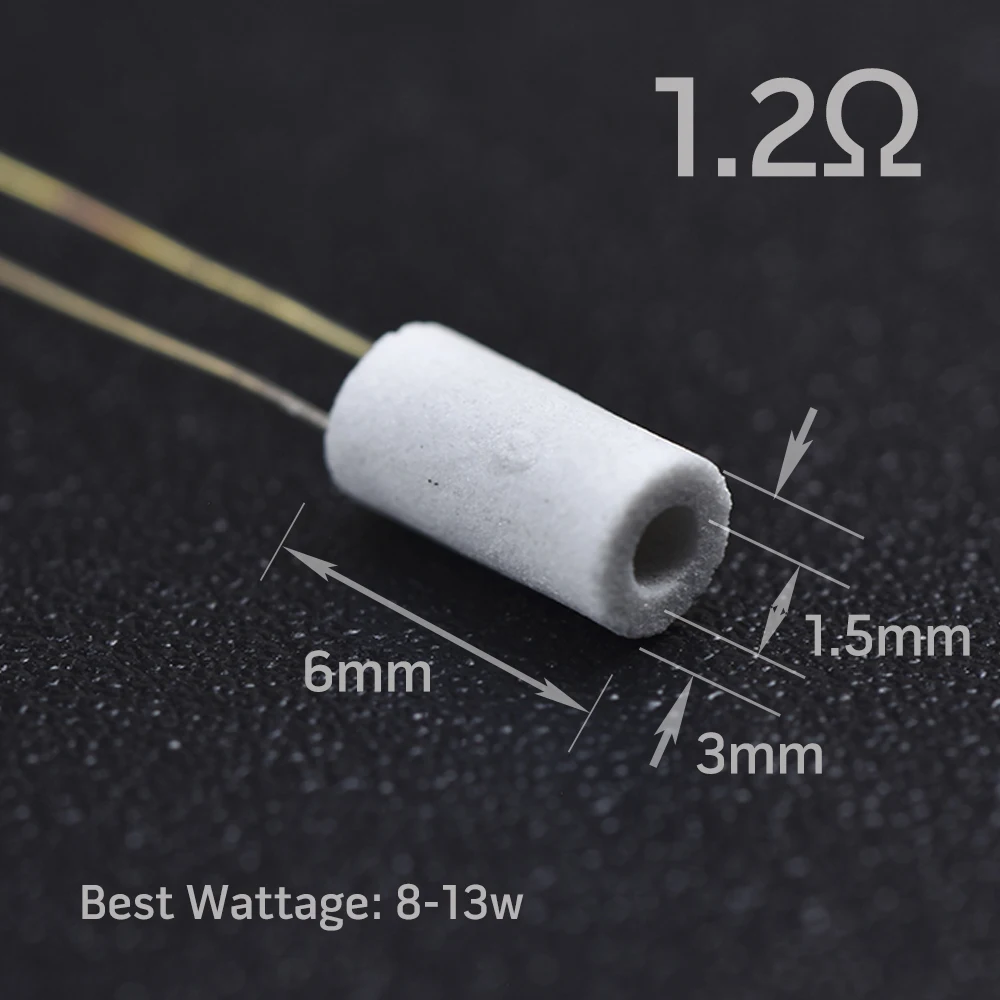 10/20pcs DIY Rebuild Ceramic Heating Core Coils 1.2ohm 3x6x1.5mm Heater Coils 8-13w DIY Heating Wire Tool