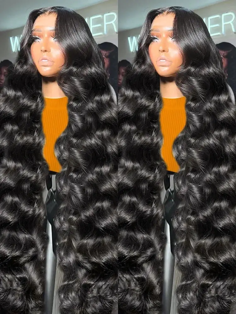 

Body Wave 13x4 13x6 Transparent Lace Front Human Hair Wigs Brazilian Remy 40 Inch Water Wave Frontal For Women 7x5 Glueless Wig
