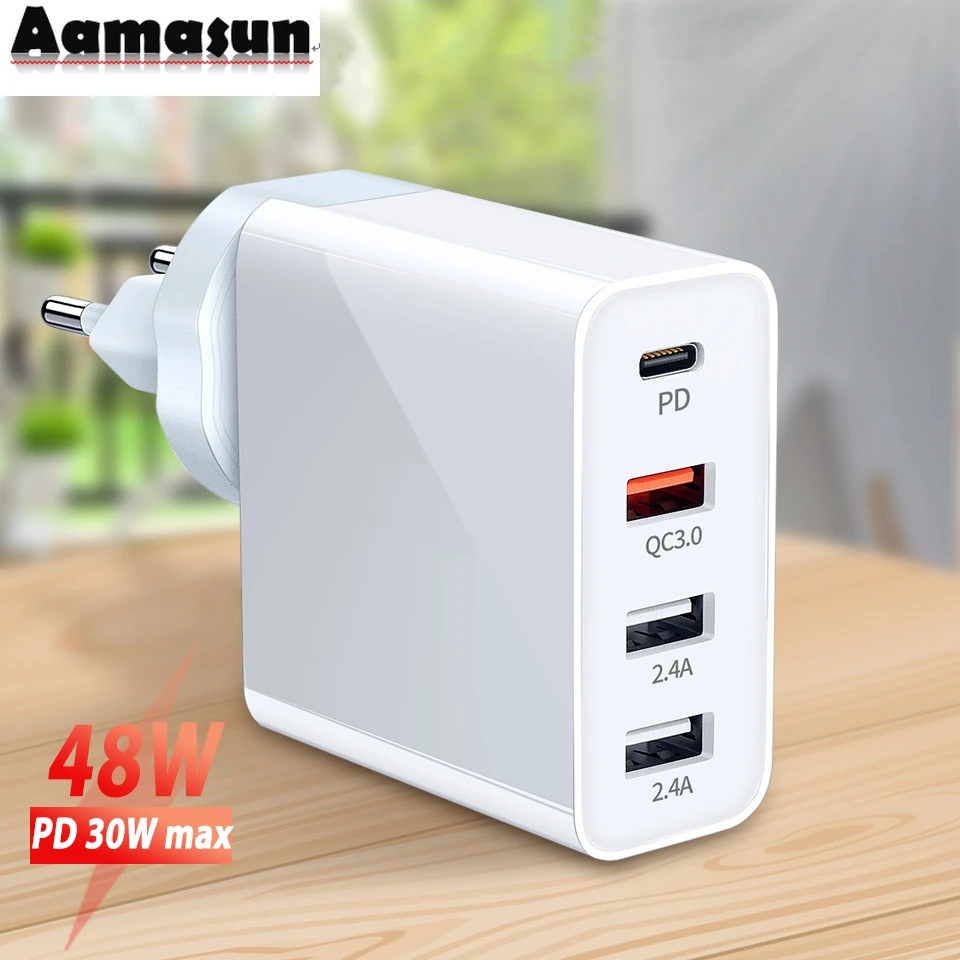 

Сетевое зарядное устройство с USB Type-C, 48 Вт, 3,0 PD